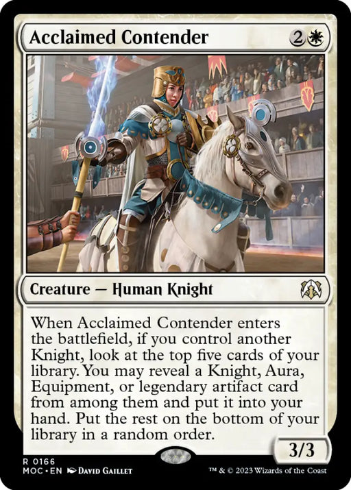 Acclaimed Contender [March of the Machine Commander] - MTG Single