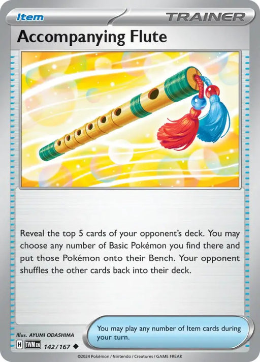 Accompanying Flute (142/167) [Scarlet & Violet: Twilight Masquerade] - Pokemon Single