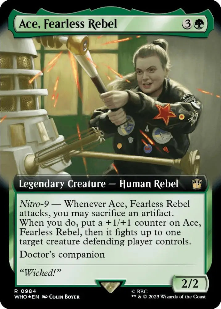 Ace Fearless Rebel (Extended Art) (Surge Foil) [Doctor Who] - MTG Single