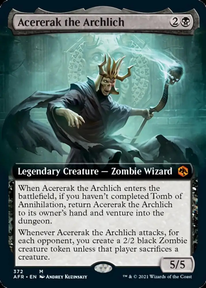 Acererak the Archlich (Extended Art) [Dungeons & Dragons: Adventures in the Forgotten Realms] - MTG Single