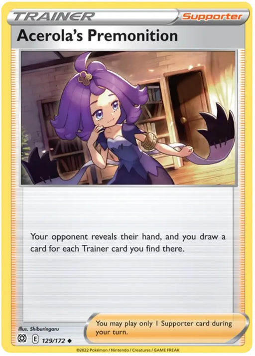 Acerola’s Premonition (129/172) [Sword & Shield: Brilliant Stars] - Pokemon Single