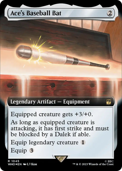 Ace’s Baseball Bat (Extended Art) (Surge Foil) [Doctor Who] - MTG Single