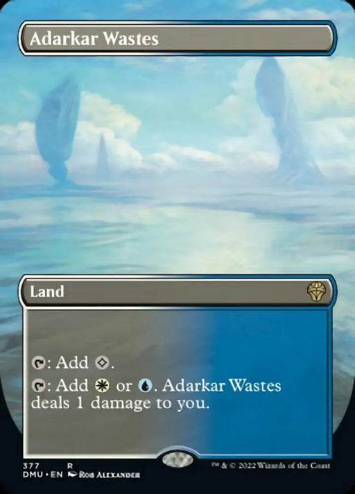 Adarkar Wastes (Borderless Alternate Art) [Dominaria United] - MTG Single