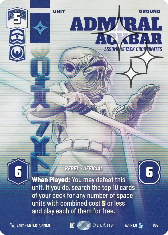 Admiral Ackbar - Assume Attack Coordinates (Prestige Foil) (869) [Ashes of the Empire]