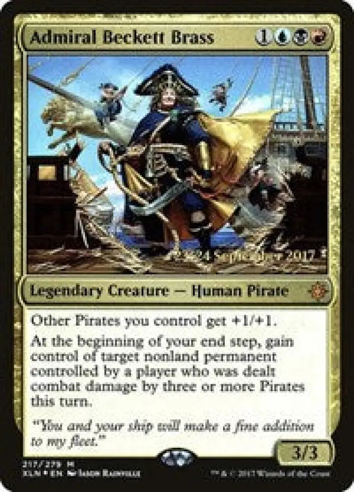 Admiral Beckett Brass (217) [Prerelease Cards]