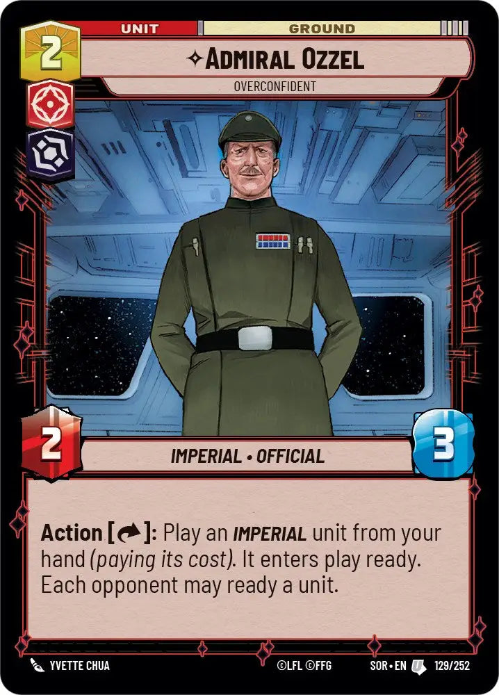 Admiral Ozzel - Overconfident (129/252) [Spark of Rebellion] - Star Wars: Unlimited Single