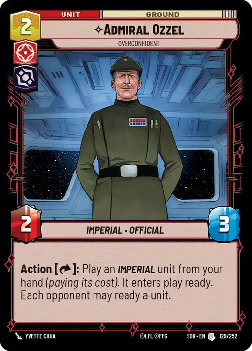 Admiral Ozzel - Overconfident (129/252) [Spark of Rebellion] - Star Wars: Unlimited Single
