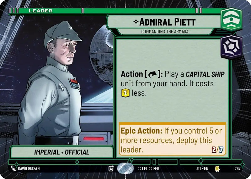 Admiral Piett - Commanding the Armada (Hyperspace) (267) [Jump to Lightspeed] - Star Wars: Unlimited Single