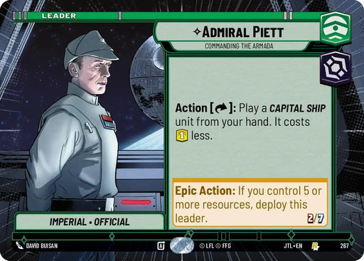 Admiral Piett - Commanding the Armada (Hyperspace) (267) [Jump to Lightspeed] - Star Wars: Unlimited Single