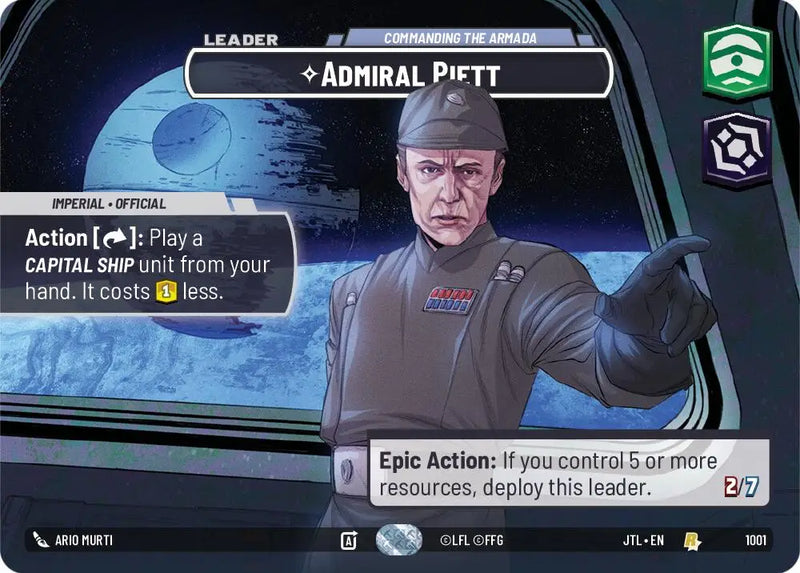 Admiral Piett - Commanding the Armada (Showcase) (1001) [Jump to Lightspeed] - Star Wars: Unlimited Single