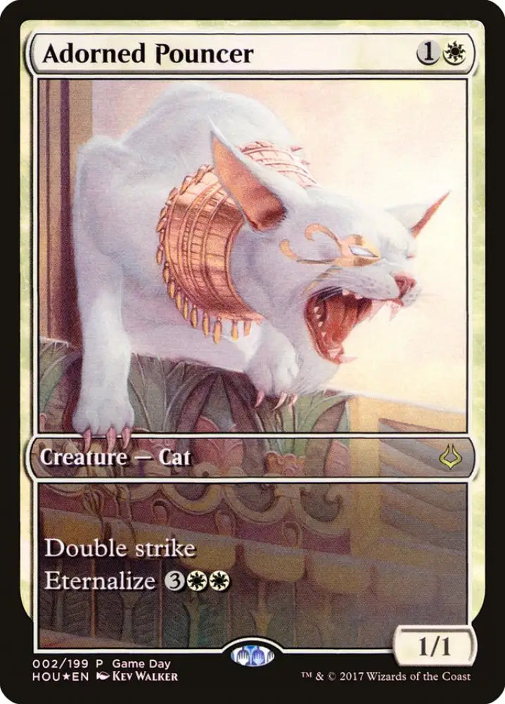 Adorned Pouncer (Game Day) (Full Art) [Hour of Devastation Promos] - MTG Single