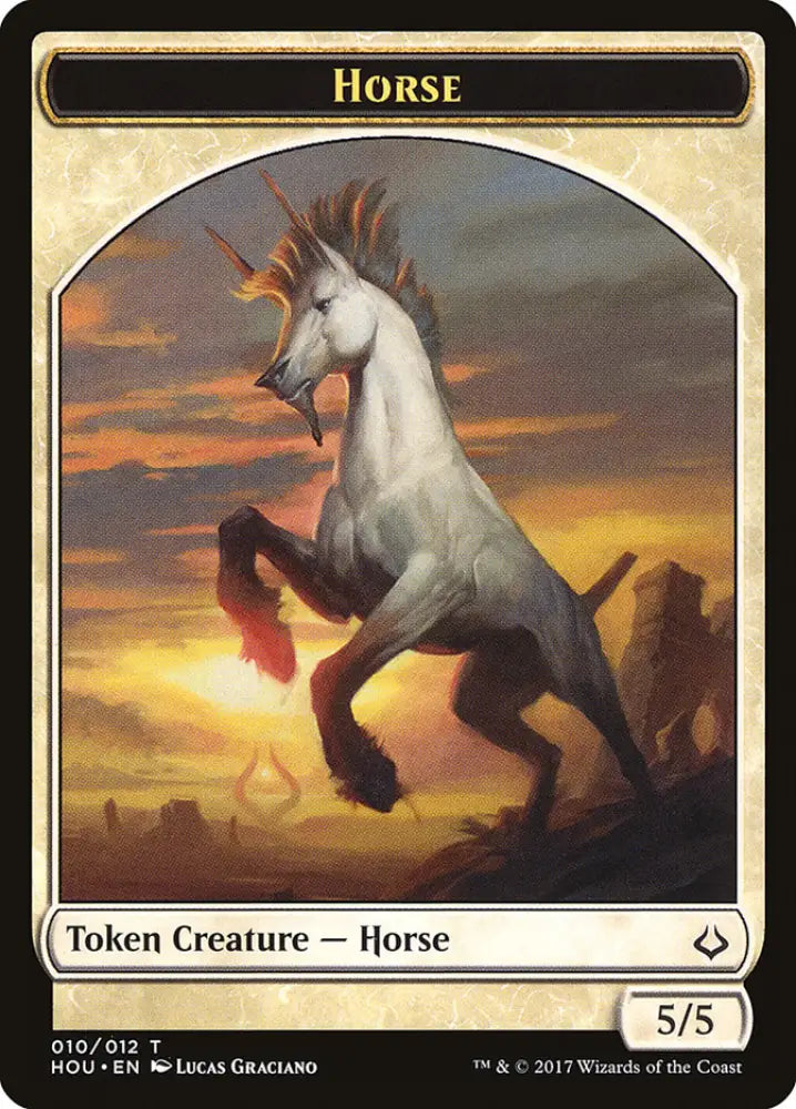 Adorned Pouncer // Horse Double-Sided Token [Hour of Devastation Tokens] - MTG Single