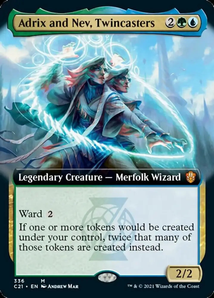 Adrix and Nev Twincasters (Extended Art) [Commander 2021] - MTG Single