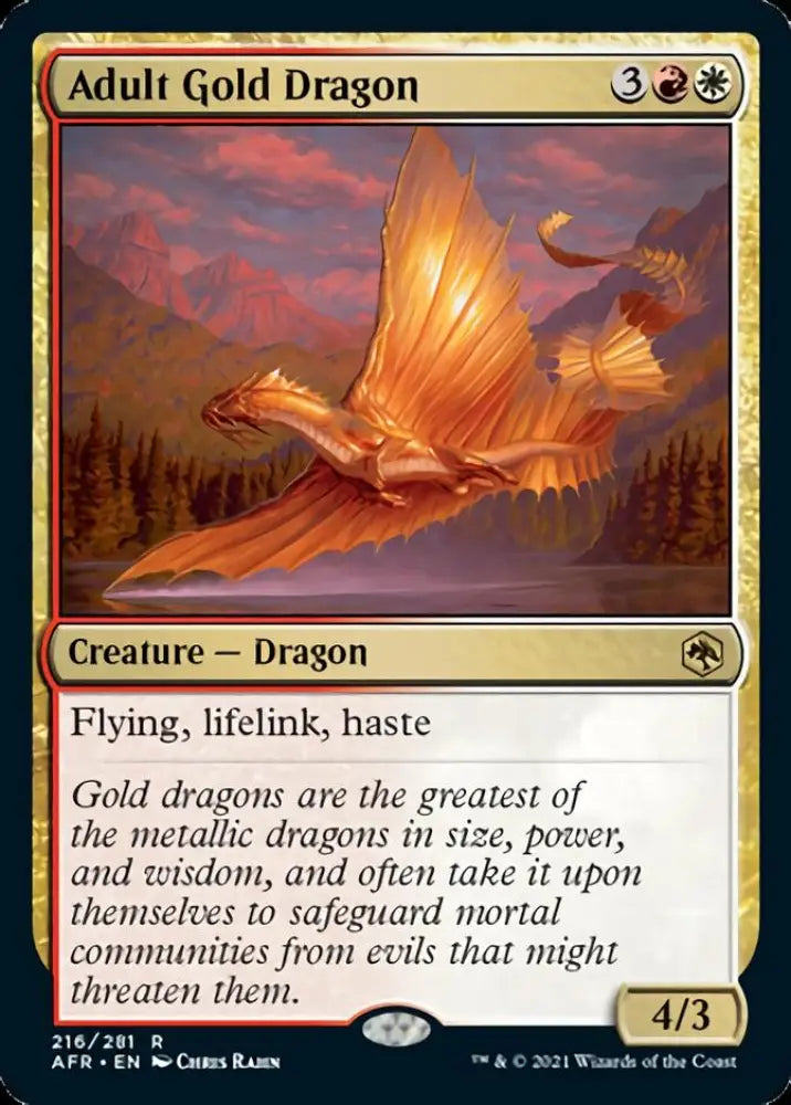 Adult Gold Dragon [Dungeons & Dragons: Adventures in the Forgotten Realms] - MTG Single