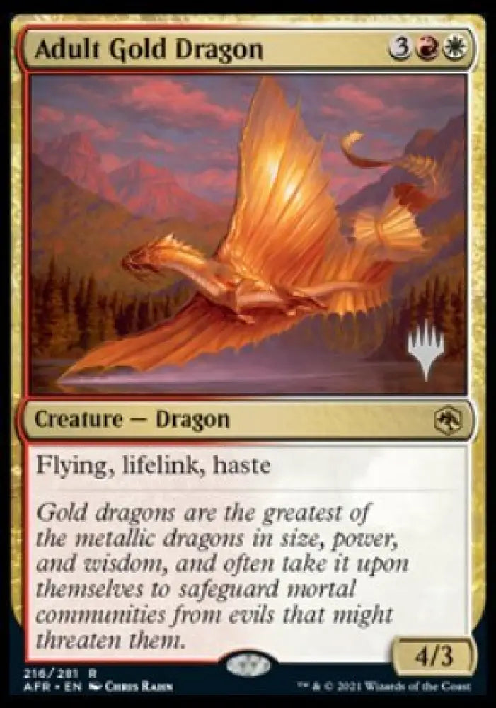 Adult Gold Dragon (Promo Pack) [Dungeons & Dragons: Adventures in the Forgotten Realms Promos] - MTG Single