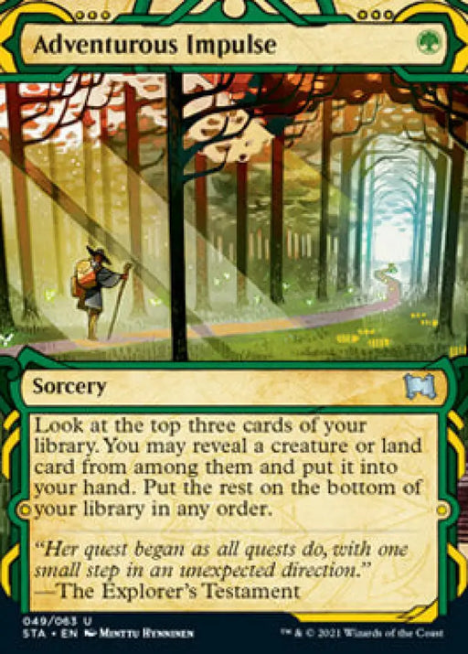 Adventurous Impulse (Foil Etched) [Strixhaven: School of Mages Mystical Archive] - MTG Single