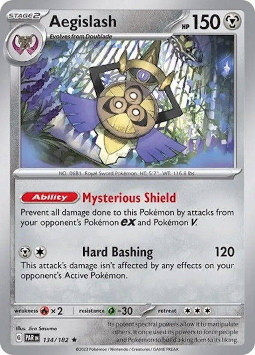 Aegislash (134/182) (Build & Battle Box) [Scarlet & Violet: Paradox Rift] - Pokemon Single