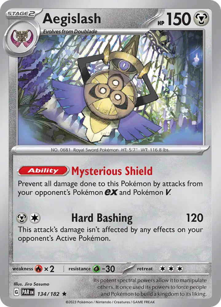 Aegislash (134/182) [Scarlet & Violet: Paradox Rift] - Pokemon Single