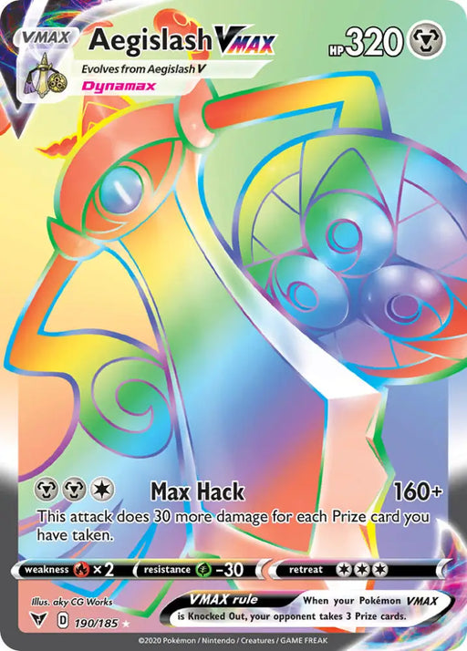 Aegislash VMAX (190/185) [Sword & Shield: Vivid Voltage] - Pokemon Single