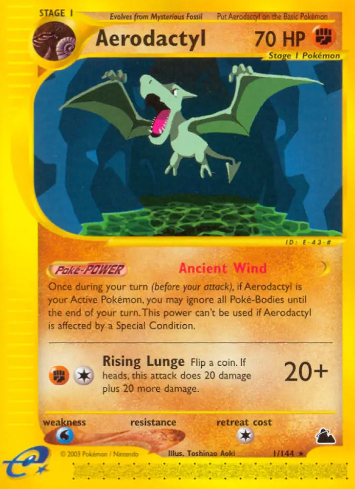 Aerodactyl (1/144) [Skyridge] - Pokemon Single