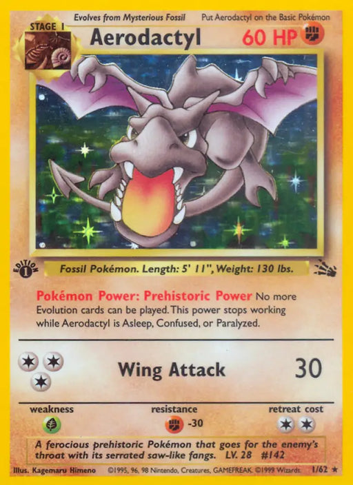 Aerodactyl (1/62) [Fossil 1st Edition] - Pokemon Single
