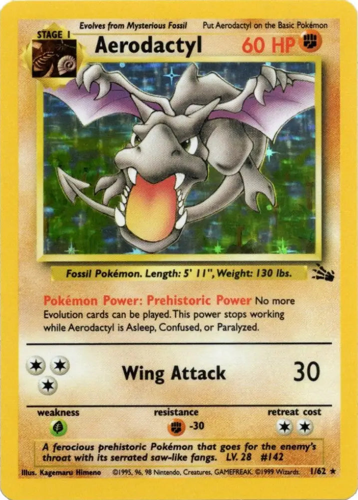 Aerodactyl (1/62) [Fossil Unlimited] - Pokemon Single