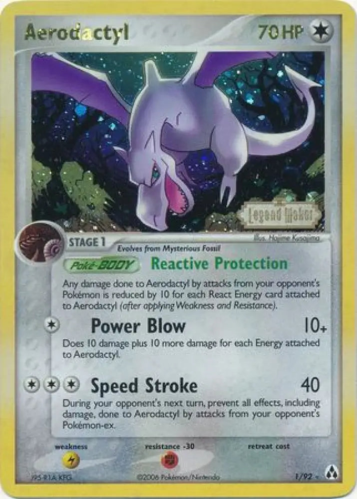 Aerodactyl (1/92) (Stamped) [EX: Legend Maker] - Pokemon Single
