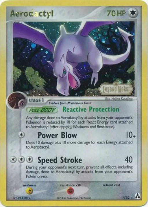 Aerodactyl (1/92) (Stamped) [EX: Legend Maker] - Pokemon Single