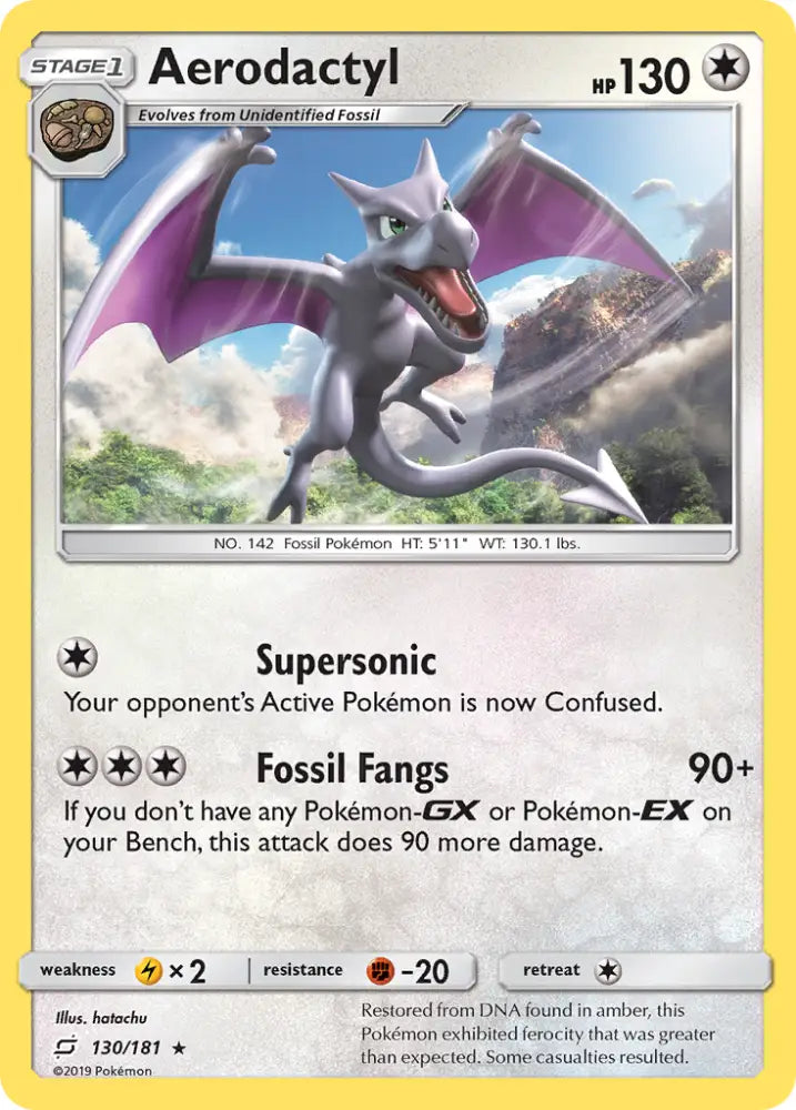 Aerodactyl (130/181) [Sun & Moon: Team Up] - Pokemon Single