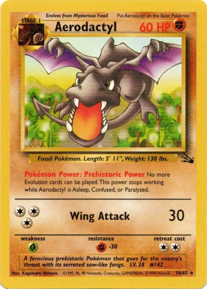 Aerodactyl (16/62) [Fossil Unlimited] - Pokemon Single