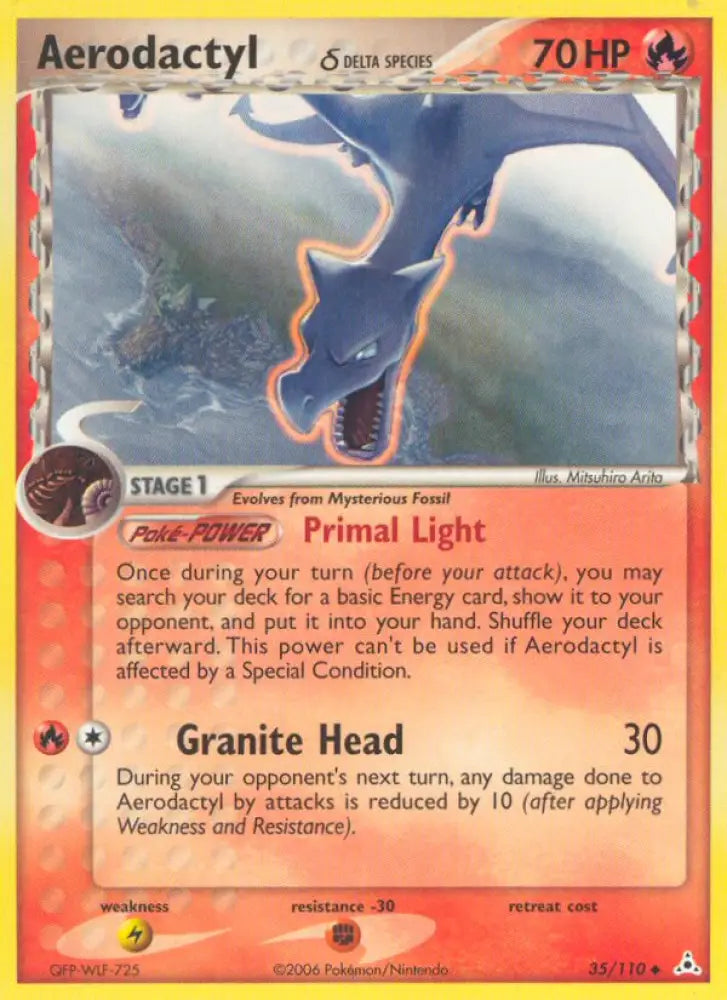 Aerodactyl (35/110) (Delta Species) [EX: Holon Phantoms] - Pokemon Single