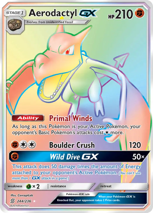 Aerodactyl GX (244/236) [Sun & Moon: Unified Minds] - Pokemon Single