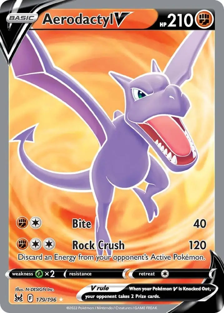 Aerodactyl V (179/196) [Sword & Shield: Lost Origin] - Pokemon Single