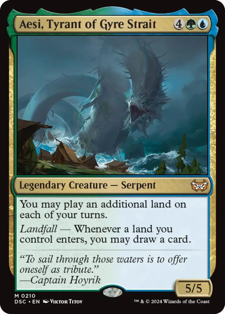 Aesi Tyrant of Gyre Strait [Duskmourn: House of Horror Commander] - MTG Single