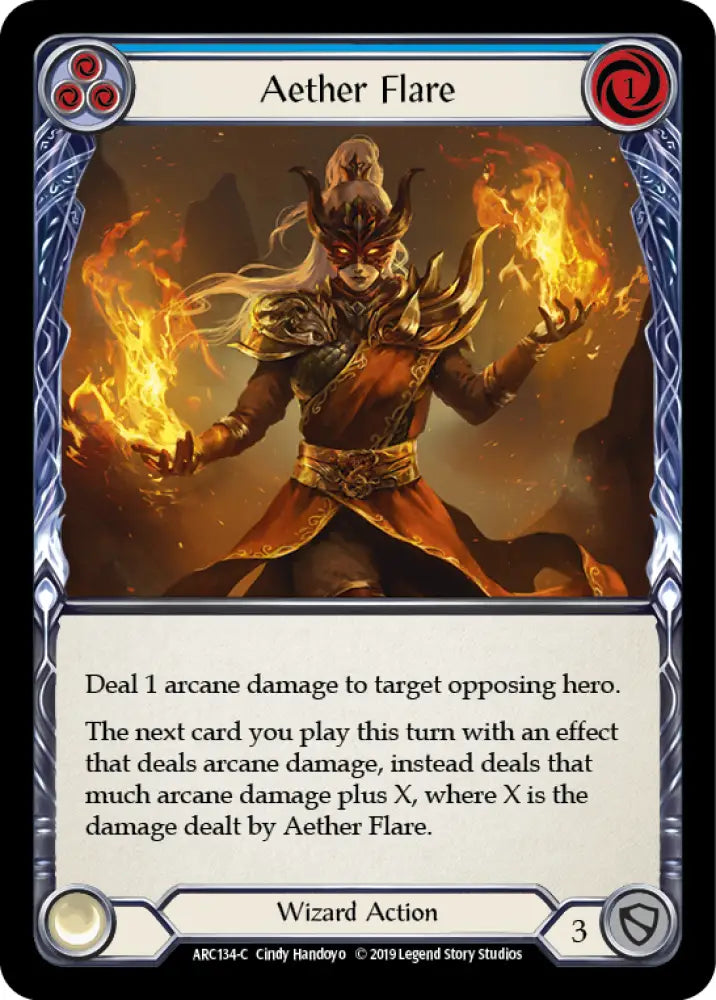 Aether Flare (Blue) [Arcane Rising 1st Edition] 1st Edition Normal - Flesh And Blood Single