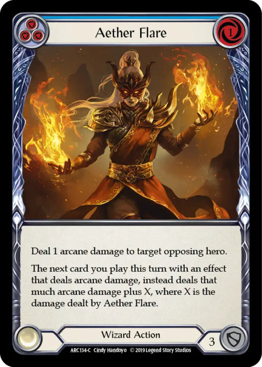 Aether Flare (Blue) [Arcane Rising 1st Edition] 1st Edition Normal - Flesh And Blood Single