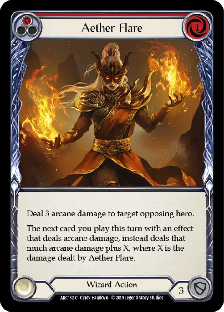 Aether Flare (Red) [Arcane Rising 1st Edition] 1st Edition Normal - Flesh And Blood Single