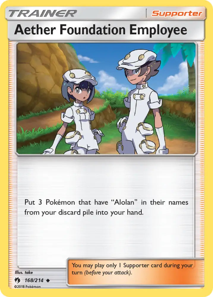 Aether Foundation Employee (168/214) [Sun & Moon: Lost Thunder] - Pokemon Single