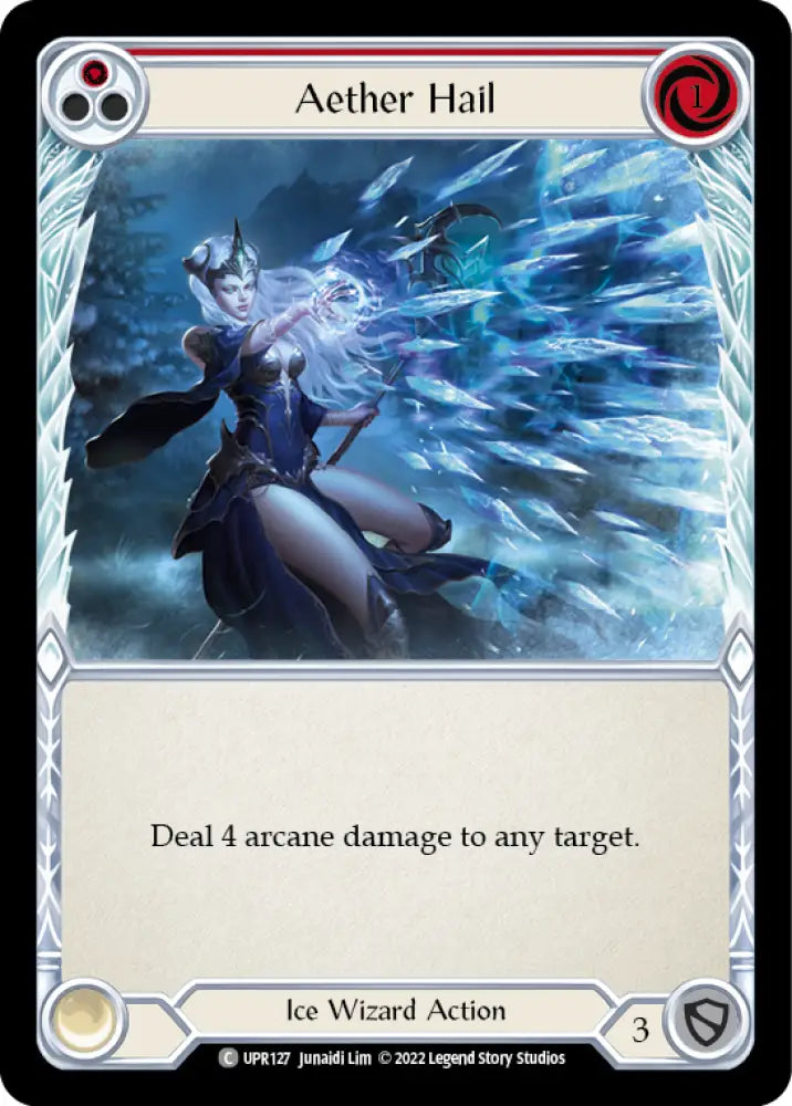 Aether Hail (Red) [Uprising] Rainbow Foil - Flesh And Blood Single