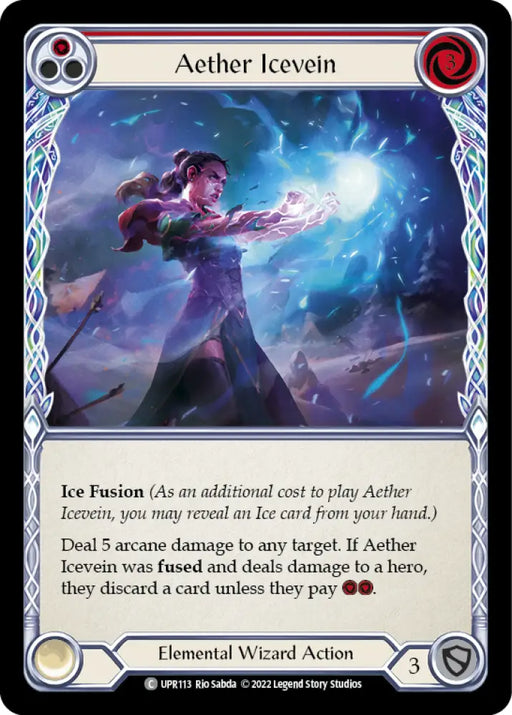 Aether Icevein (Red) [Uprising] Rainbow Foil - Flesh And Blood Single