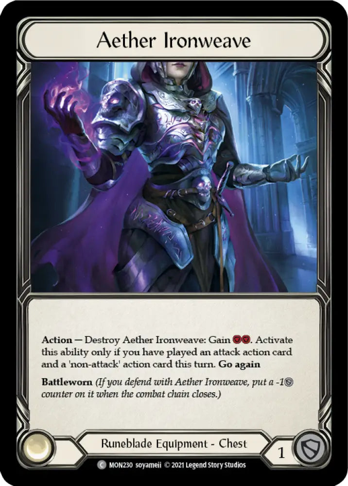 Aether Ironweave [Monarch 1st Edition] 1st Edition Normal - Flesh And Blood Single