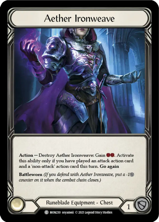 Aether Ironweave [Monarch 1st Edition] 1st Edition Normal - Flesh And Blood Single
