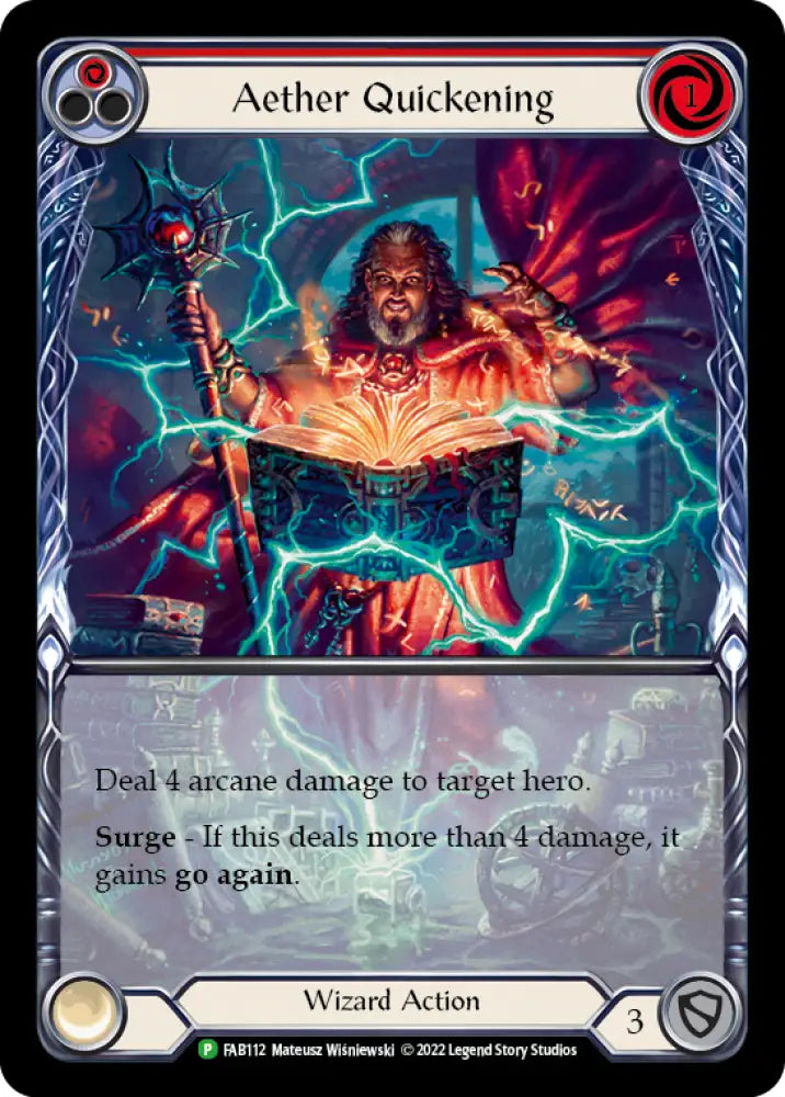 Aether Quickening (Red) [FAB112] (Promo) Rainbow Foil - Flesh And Blood Single