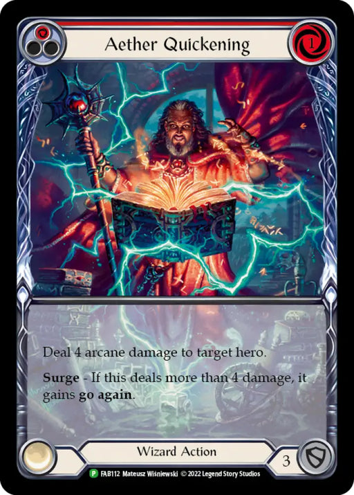 Aether Quickening (Red) [FAB112] (Promo) Rainbow Foil - Flesh And Blood Single