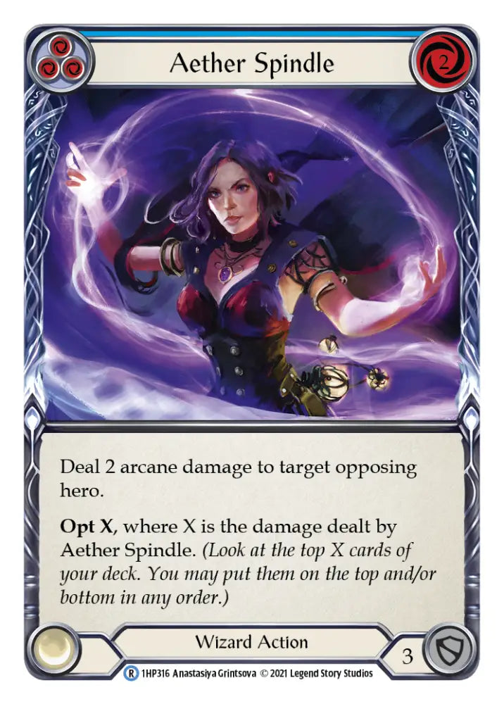 Aether Spindle (Blue) [1HP316] (History Pack 1) - Flesh And Blood Single