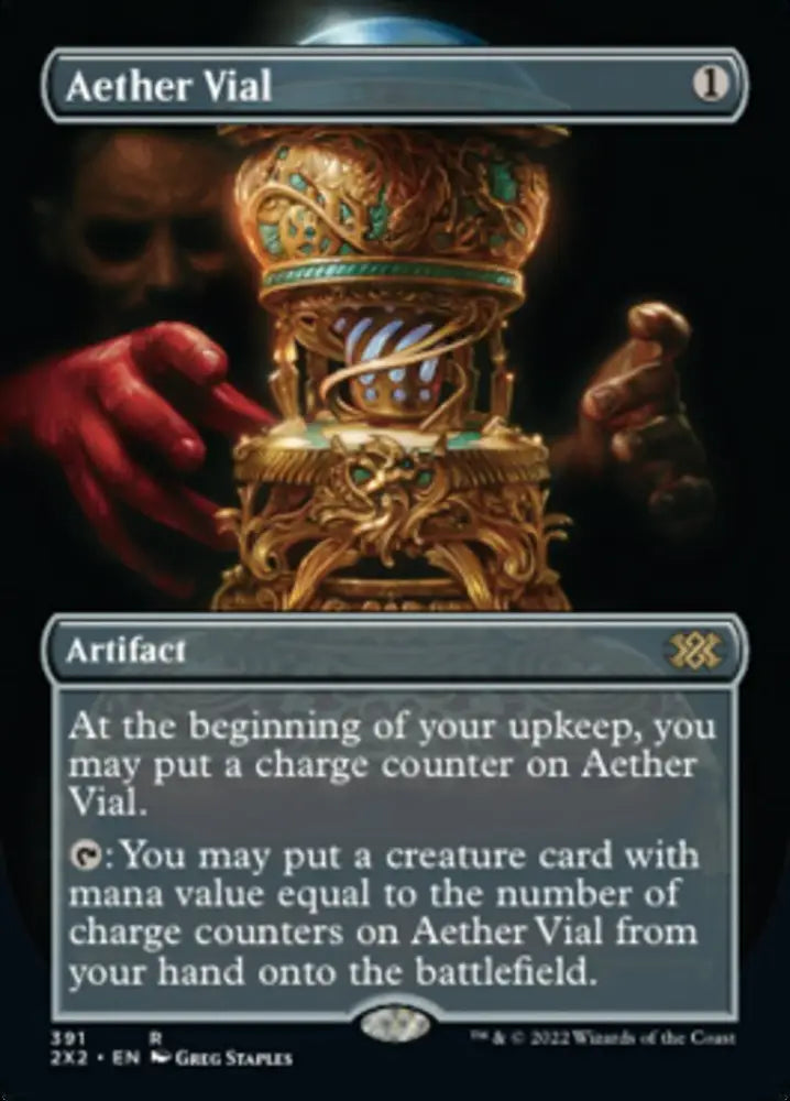 Aether Vial (Borderless Alternate Art) [Double Masters 2022] - MTG Single
