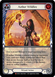Aether Wildfire [Everfest] 1st Edition Extended Art Rainbow Foil - Flesh And Blood Single