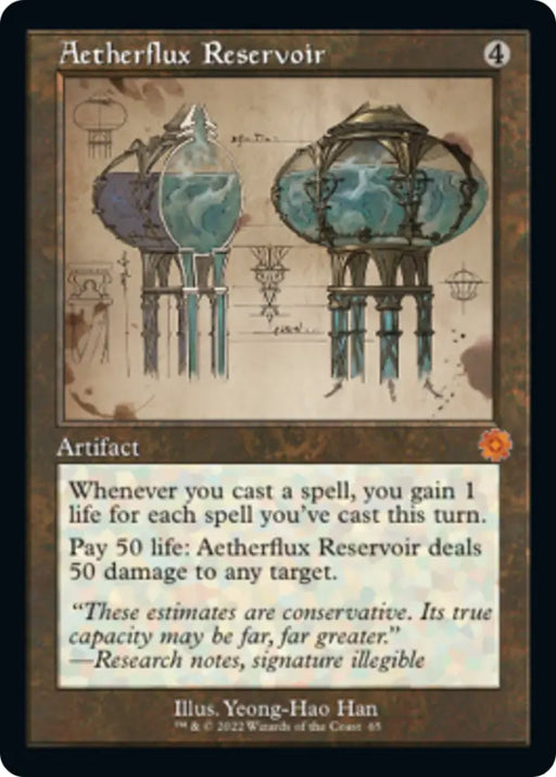 Aetherflux Reservoir (Retro Schematic) [The Brothers’ War Retro Artifacts] - MTG Single