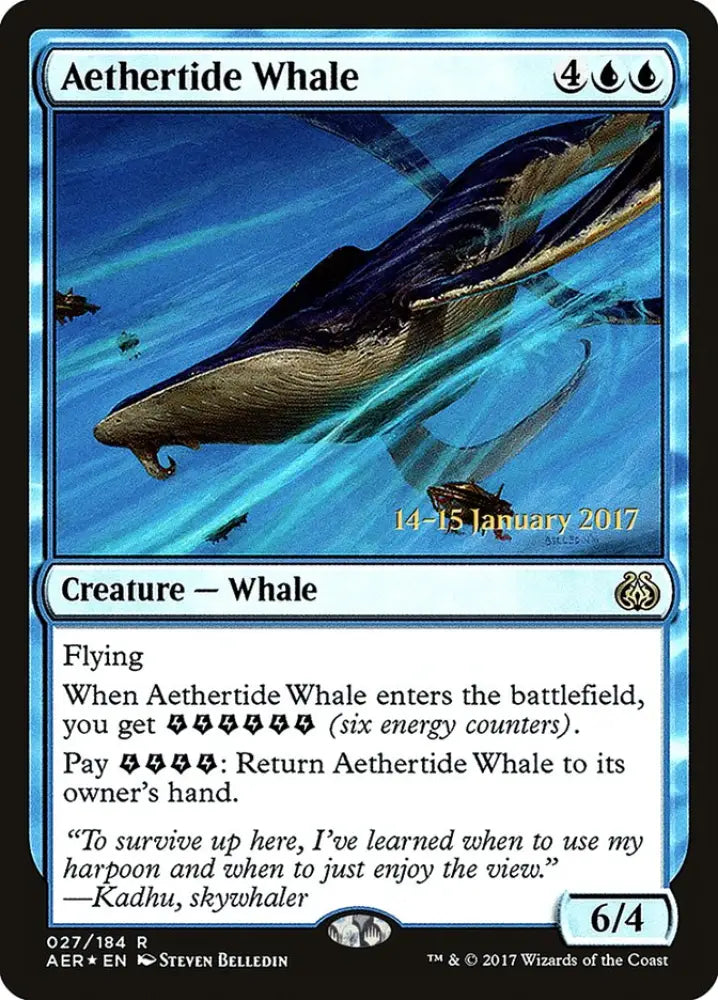 Aethertide Whale [Aether Revolt Prerelease Promos] - MTG Single