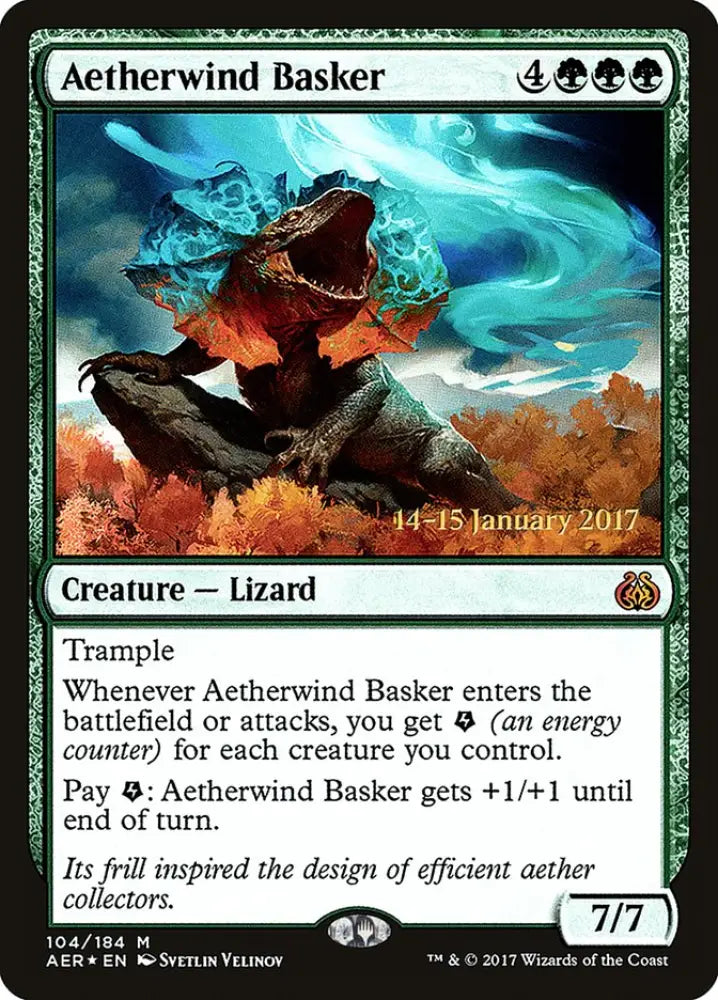 Aetherwind Basker [Aether Revolt Prerelease Promos] - MTG Single